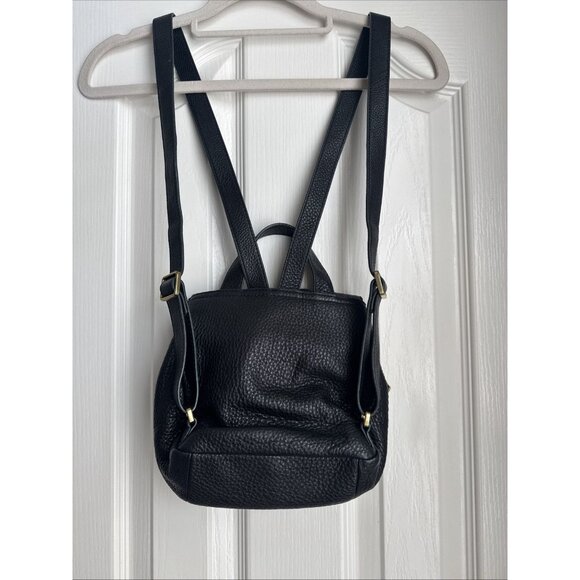 Fossil Purse Bag Backpack Black Small Leather Compact Design - Picture 5 of 11